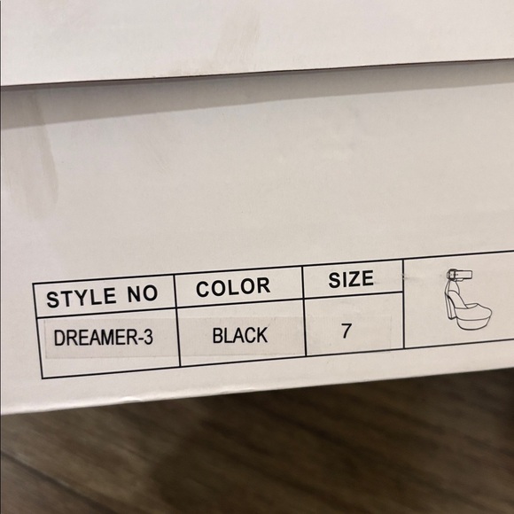 NIB [Lurnyet] Dreamer Black Platform Ankle Strap Platform Chunky Heels Women’s 7 - Picture 12 of 12